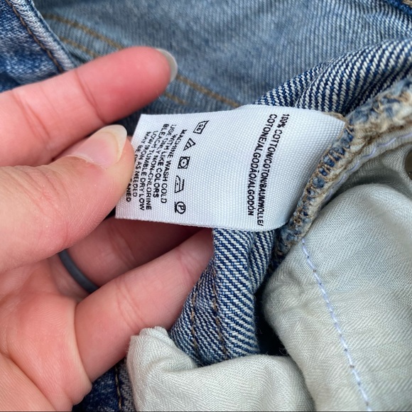 We the Free front zipper denim mini skirt 24 - Picture 5 of 5